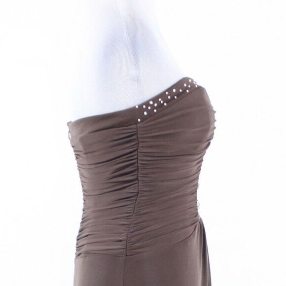 Brown BCBG PARIS strapless maxi dress 2 NWT $228 - Picture 6 of 8